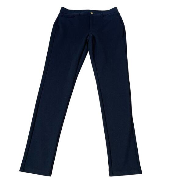 Michael Kors pants pull on stretch black skinny pockets/trousers comfort SZ 6 - Picture 2 of 13